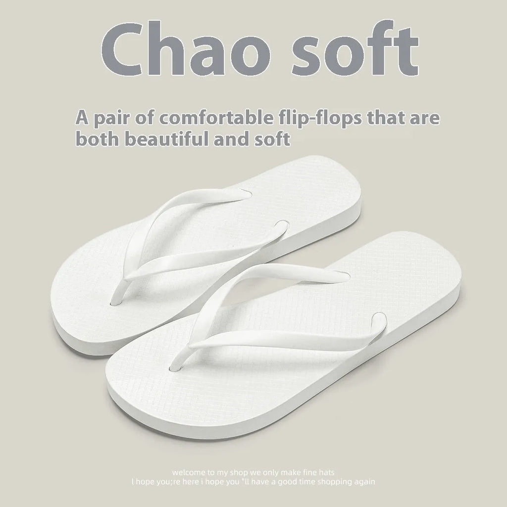 Foldable plastic beach slippers with non-slip sole in black, shown open and folded.