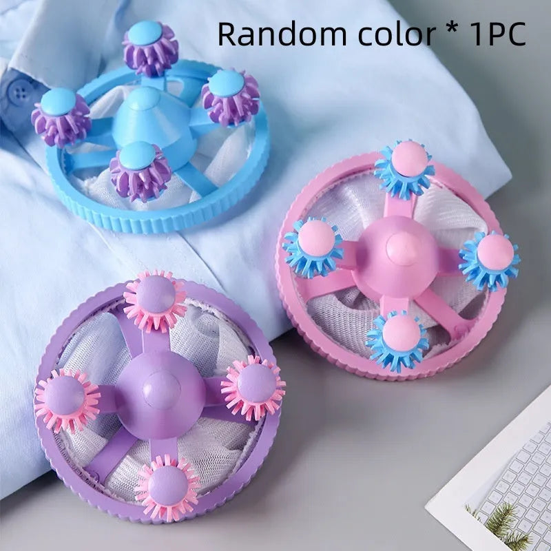 Universal washing machine filter screen in blue with polyester hair suction mesh