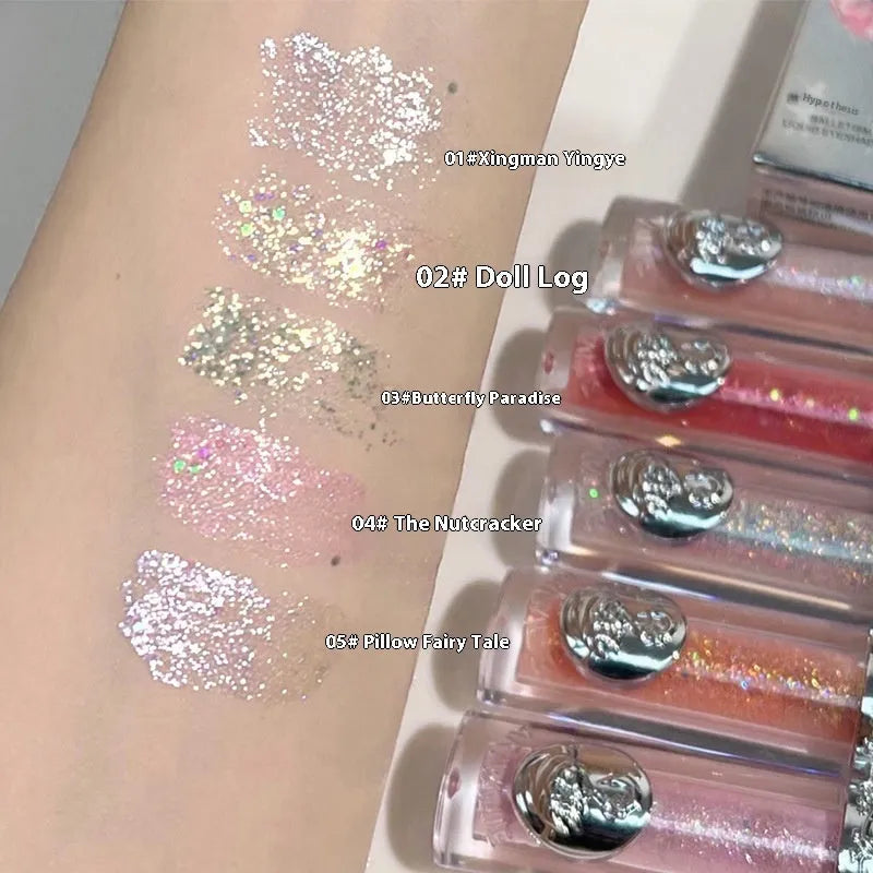 Ballet Liquid Eye Shadow cream makeup in five colour shades for universal skin types