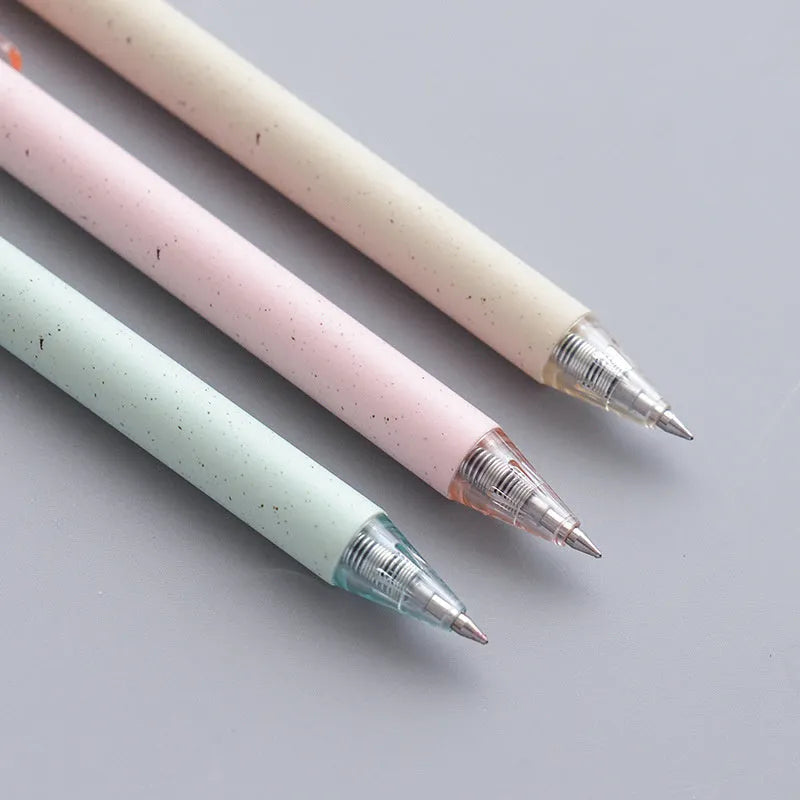 Jinqi push-type gel pen 0.5mm black ink with retractable tip on white background