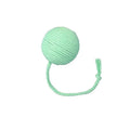 Cat toy ball with rope handle and bell inside in bright colours for kitten play