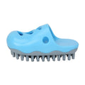 TPR pet bath massage brush for dogs in blue quincuncial head style, single brush