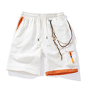 Men's plus size bamboo fibre sports shorts in a loose, cropped fit