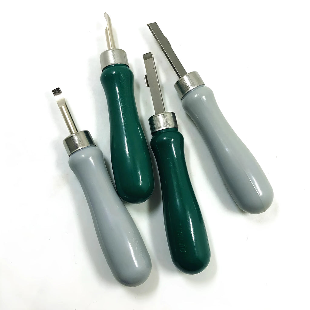 Watch back cover shovel pry knife in green alloy plastic with double head design for mechanical repair