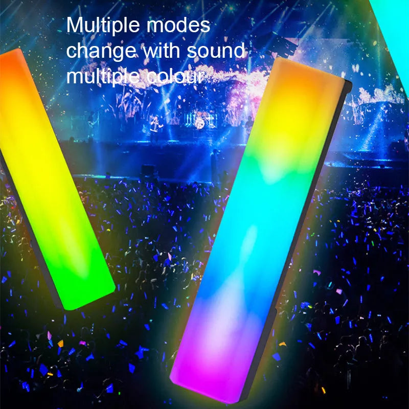 3D RGB music-activated table ambiance lamp with colour rhythm effects, black USB powered