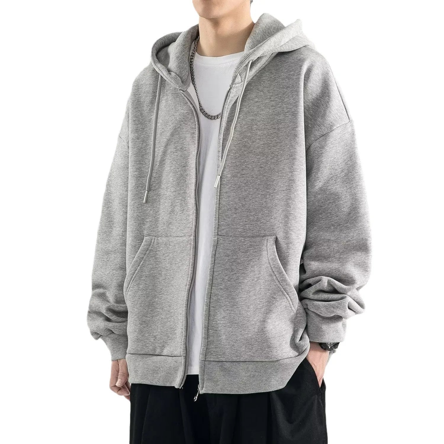 Boys hooded jacket in apricot, polyester fibre blend, sizes M to 5XL, sports leisure style