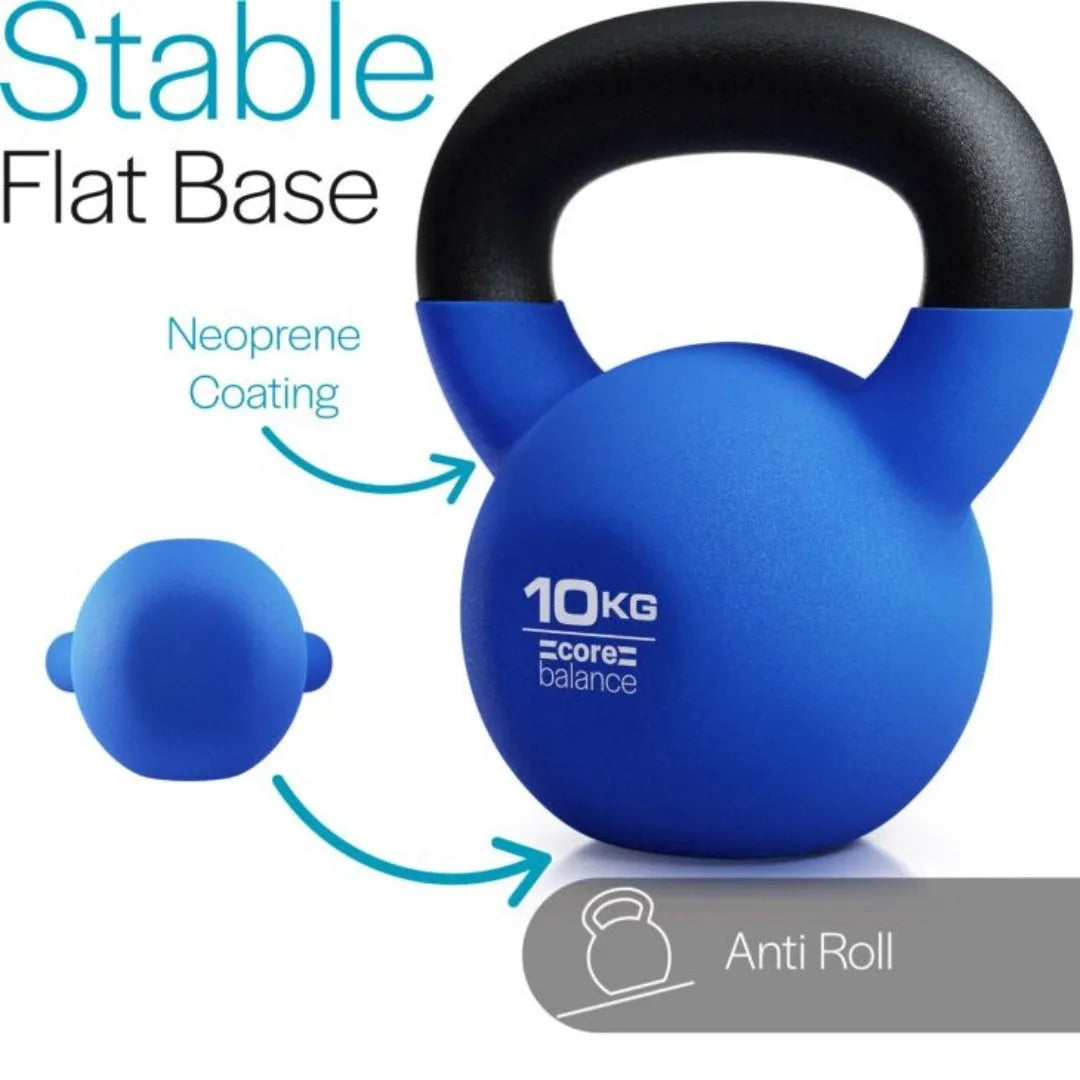 Solid cast iron dumbbell 10kg in blue colour for home strength training