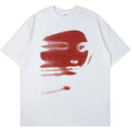 White cotton summer t-shirt with short sleeves and round neck on hanger