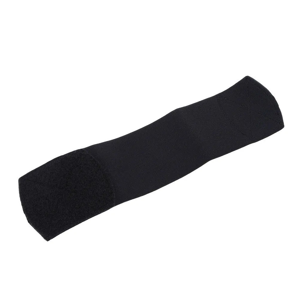 Elastic rubber football shin guard fixing tape belt in red, blue, black or white colours measuring 25cm by 6.5cm