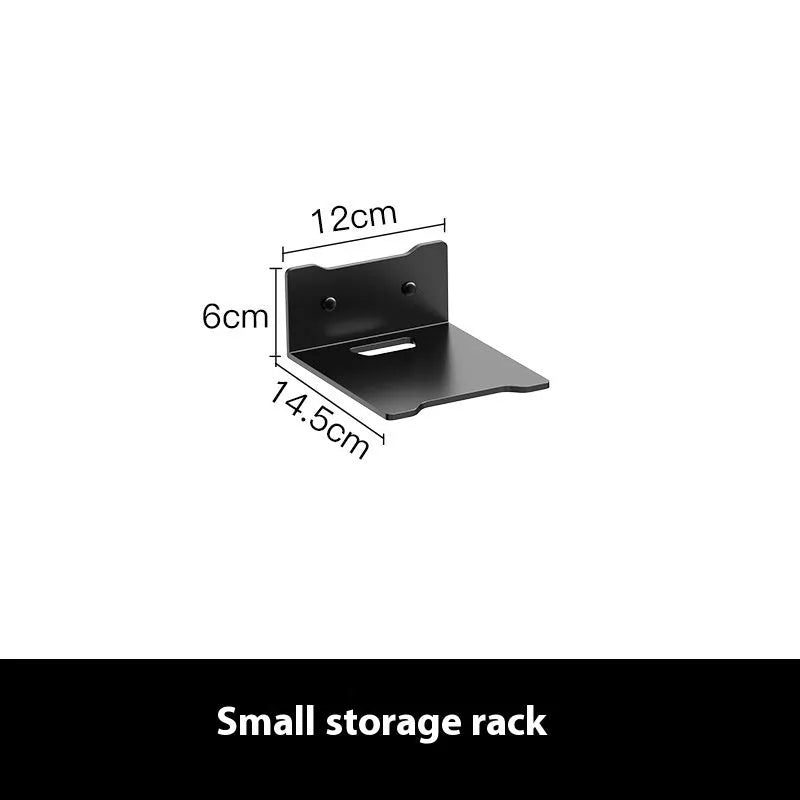 Punch-free carbon steel projector wall hanging bracket in black for large devices