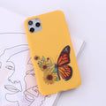 Slim hard back cover mobile phone case for iPhone in various colour options on a white background.