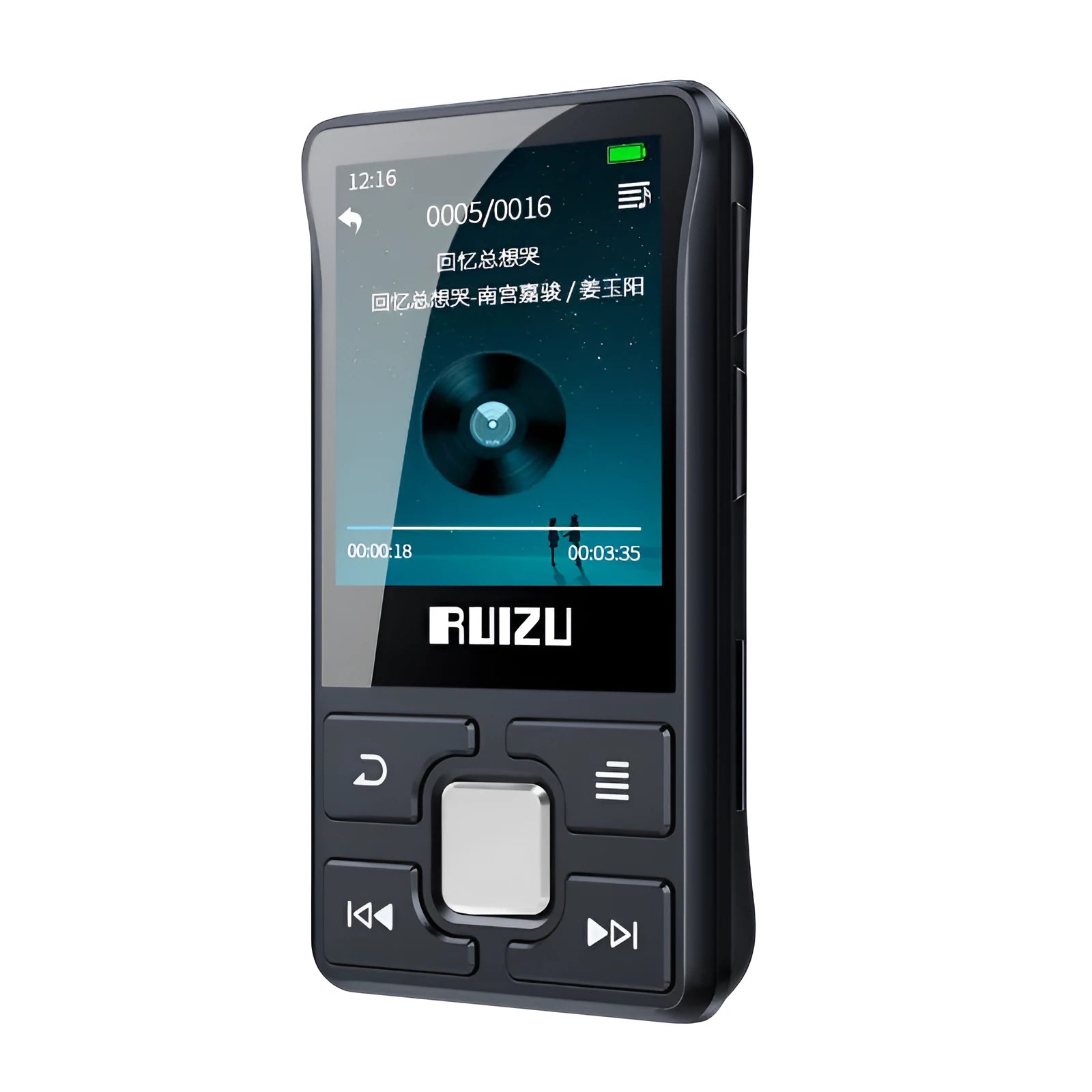 Black Bluetooth running card MP3 player X55 with 8GB storage, 14x9.5x4cm packing size, headset and cable included