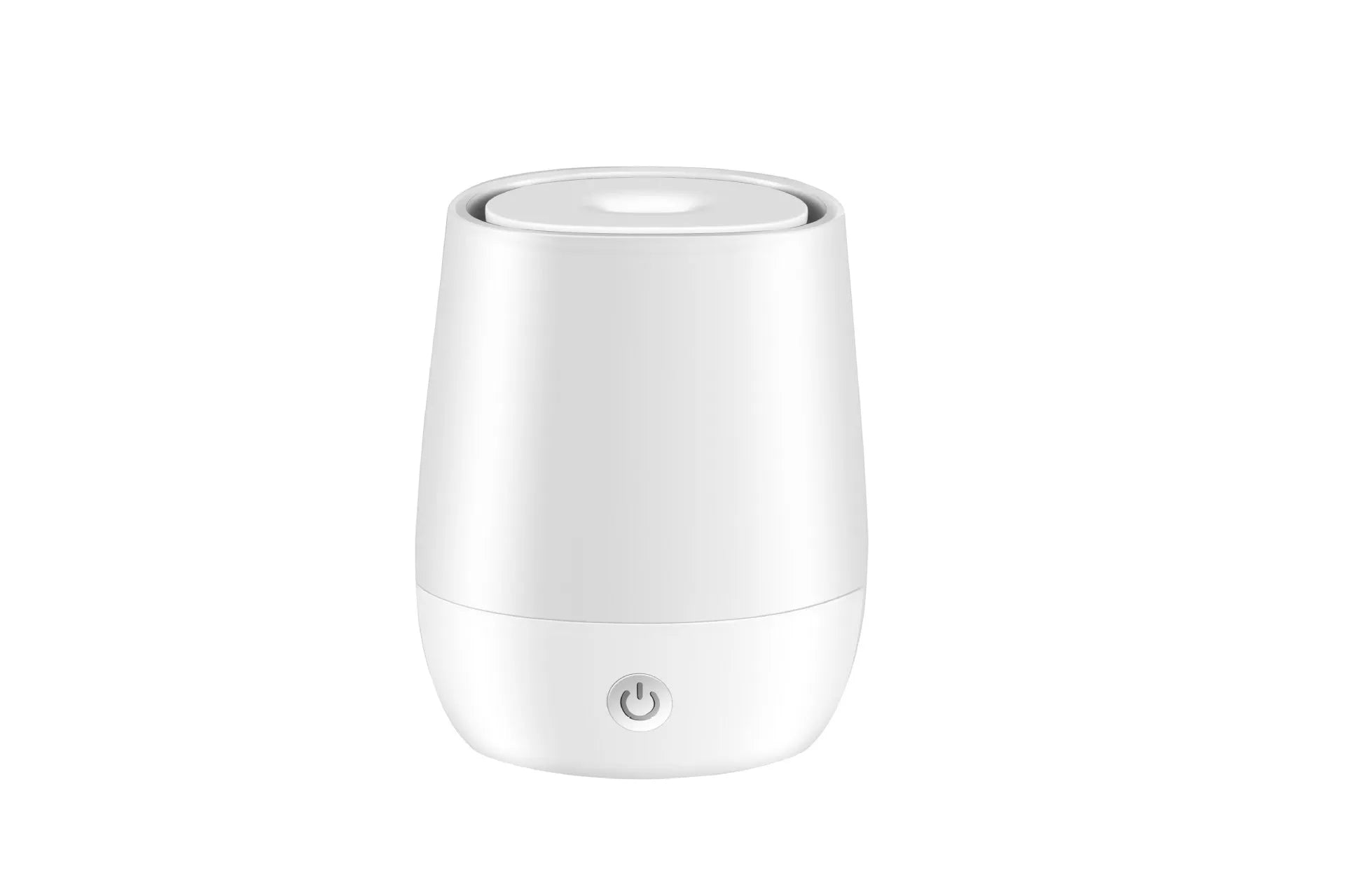 White USB aroma diffuser with simulated flame effect showing compact design and Type-C port