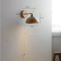 Inn Niche Nordic bedroom wall lamp in walnut colour with warm light source