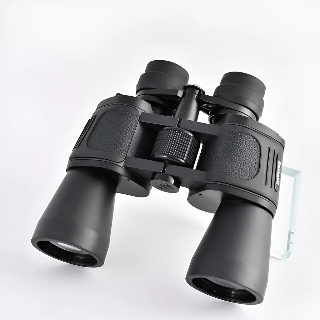 Outdoor telescope binoculars with continuous zoom function showing 20-120x100 magnification specification