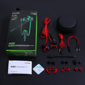 Wired in-ear computer gaming headset in black, green, or red colour with 1.5cm cable