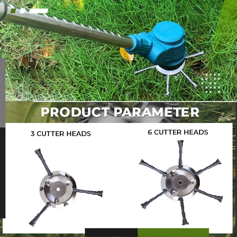 Small stainless steel wire mower accessory with 150mm diameter for lithium electric mowers on grassland