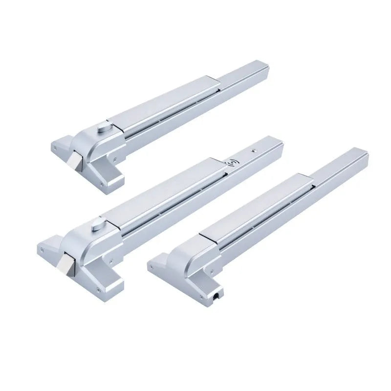 Stainless steel fireproof door push lock with external handle for 65cm wide baked paint single doors
