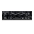 Wired USB keyboard in black with full-size layout and backlit keys