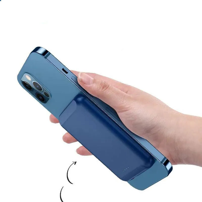 Son magnetic wireless power bank 5000mAh polymer lithium battery plastic shell compact 85x55x12.5mm in black