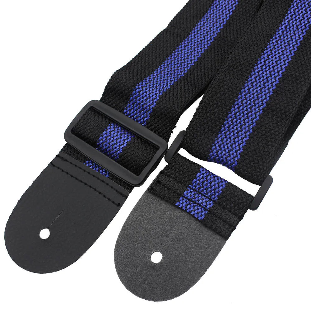 Woven crossbody instrument strap for guitars basses ukuleles in multiple colour options