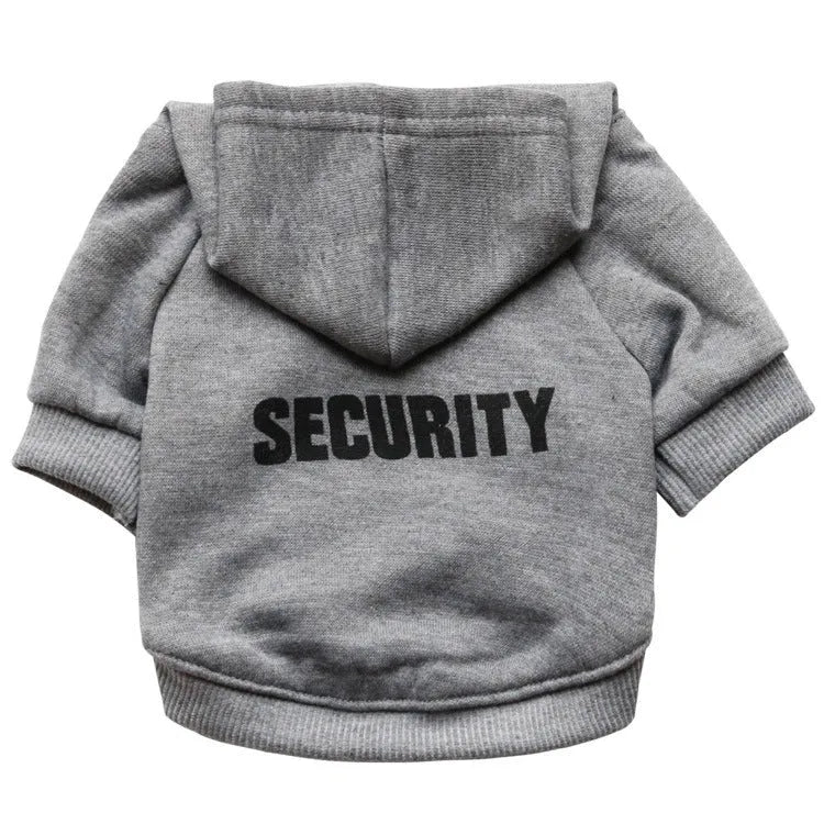 Drooling Dog pet fleece hoodie in black, casual style for small to medium dogs