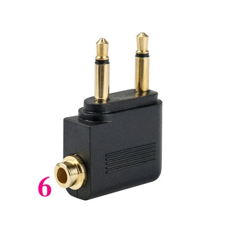 Black Bluetooth 5.4 audio adapter with flexible 3.5mm aux plug for wireless car and home audio connectivity