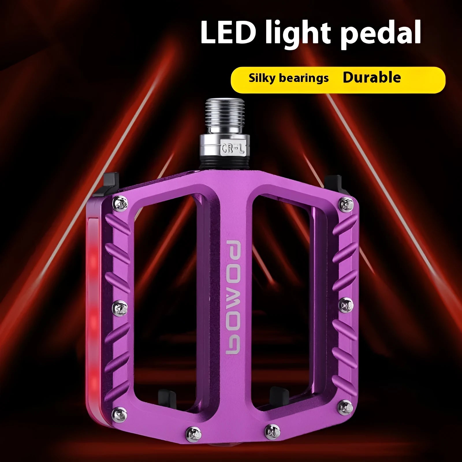 Bicycle luminous LED pedal aluminium alloy 710LED five colour options
