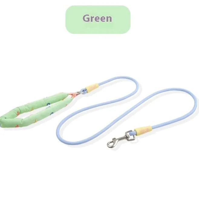 Polyester dog leash 150cm hand holding rope in green for small medium large dogs