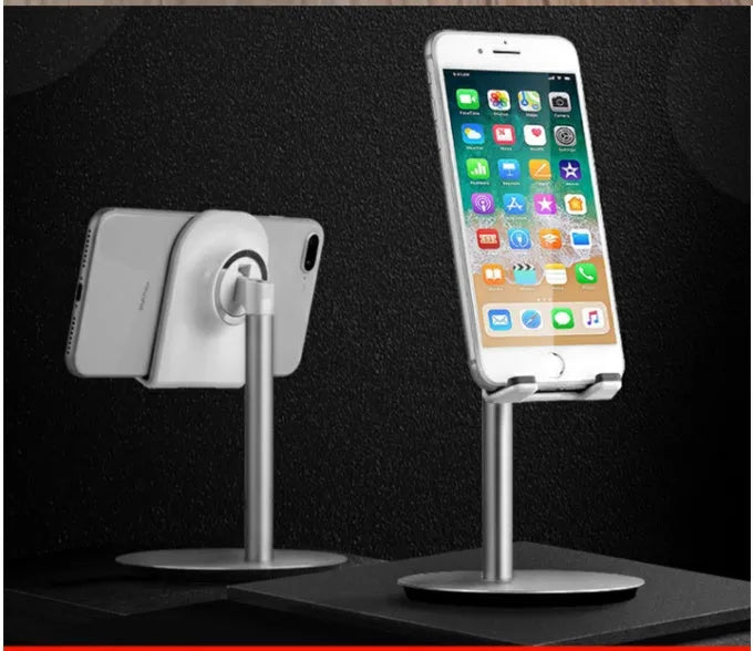 Silver metal desktop phone and tablet holder stand for 3-11 inch devices model S1