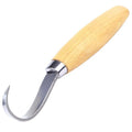 FastCraft Curve Carving Knife 100mm stainless steel blade with wood handle on table