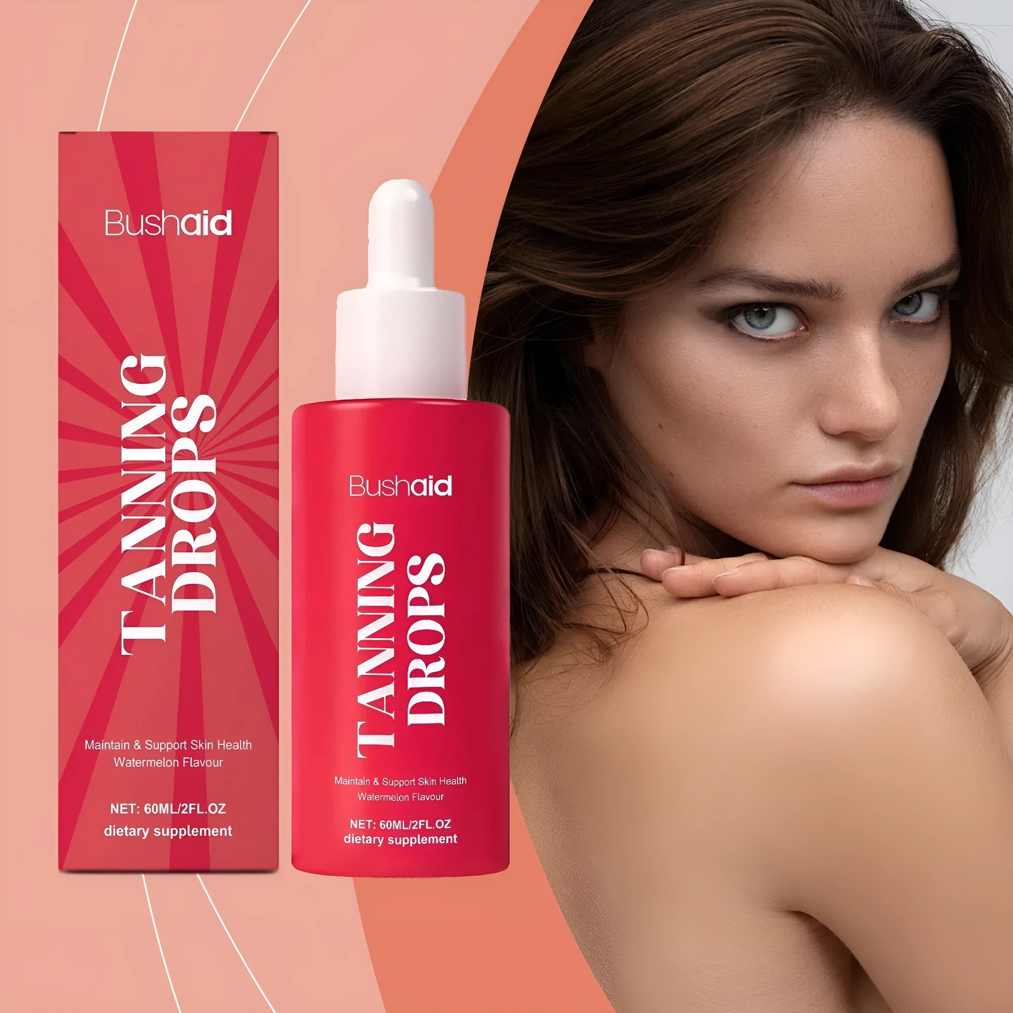 Sun-free Natural Beauty Black Drops Entrance tanning drops 60ml bottle with droplet dispenser