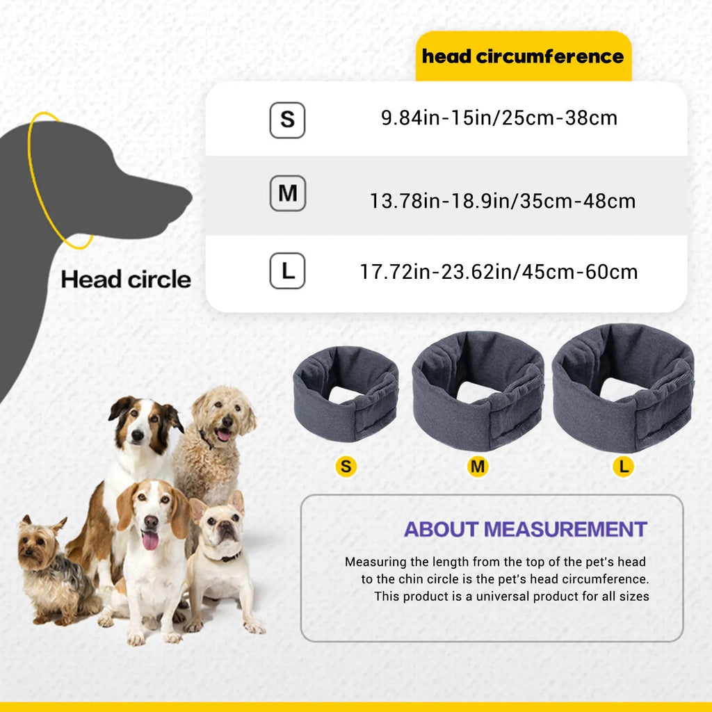 Black dog calming hoodie with ear muffs and closure, sized for medium dogs