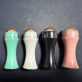 Volcanic portable roller for oily skin control in black, green, pink or white colour options
