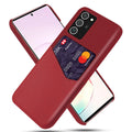 Cloth pattern single card leather phone case for Samsung back cover with oil-side finish in orange