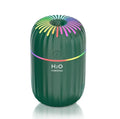 White USB mini humidifier with 300ml water tank on a desk next to a laptop