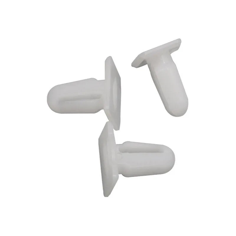 Black PA66 plastic D318 style automotive push rivets for interior trim, pack of 60 clips.