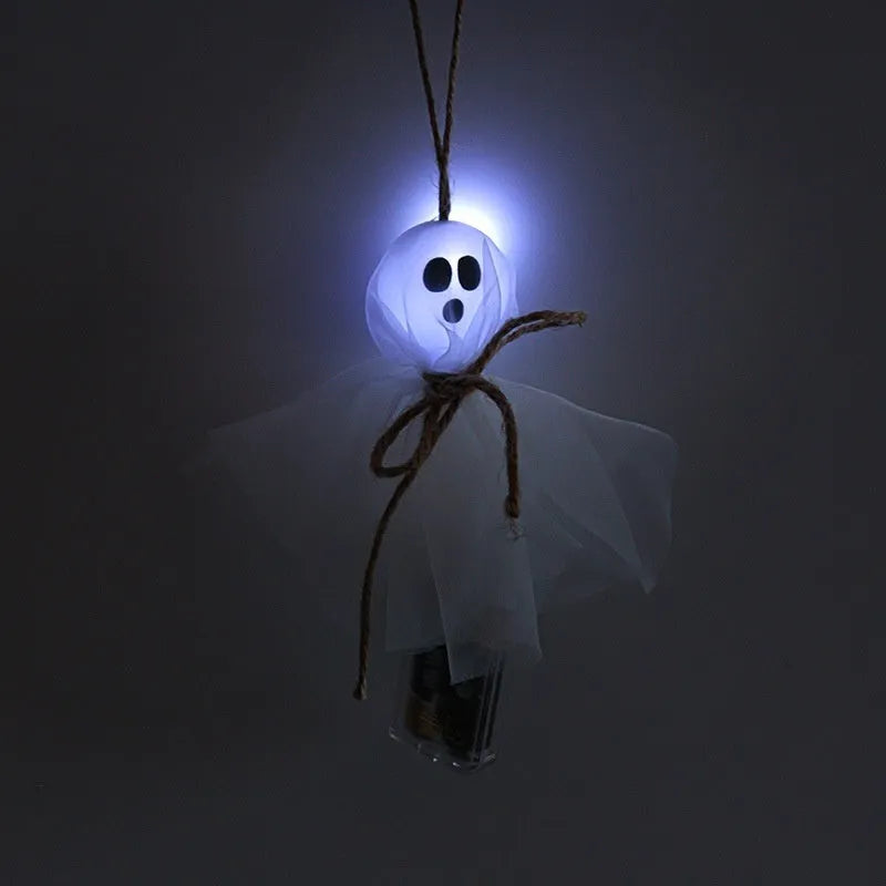 Halloween ghost LED lighting chain with colourful lights and battery box for venue decoration