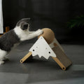 Cat scratch board with sisal surface and grasping ball in snow mountain colour, size 45x20x35cm