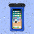 Double airbag mobile phone waterproof pouch with 45cm rope in multiple colour options