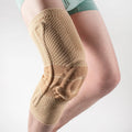 Black and blue nylon spandex basketball sports kneecaps for adults running and fitness