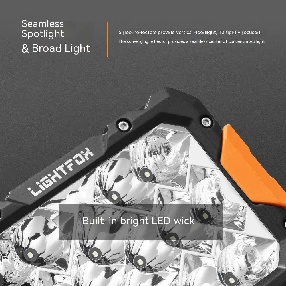 Black aluminium LED front bumper light kit for off-road vehicles with universal mounting