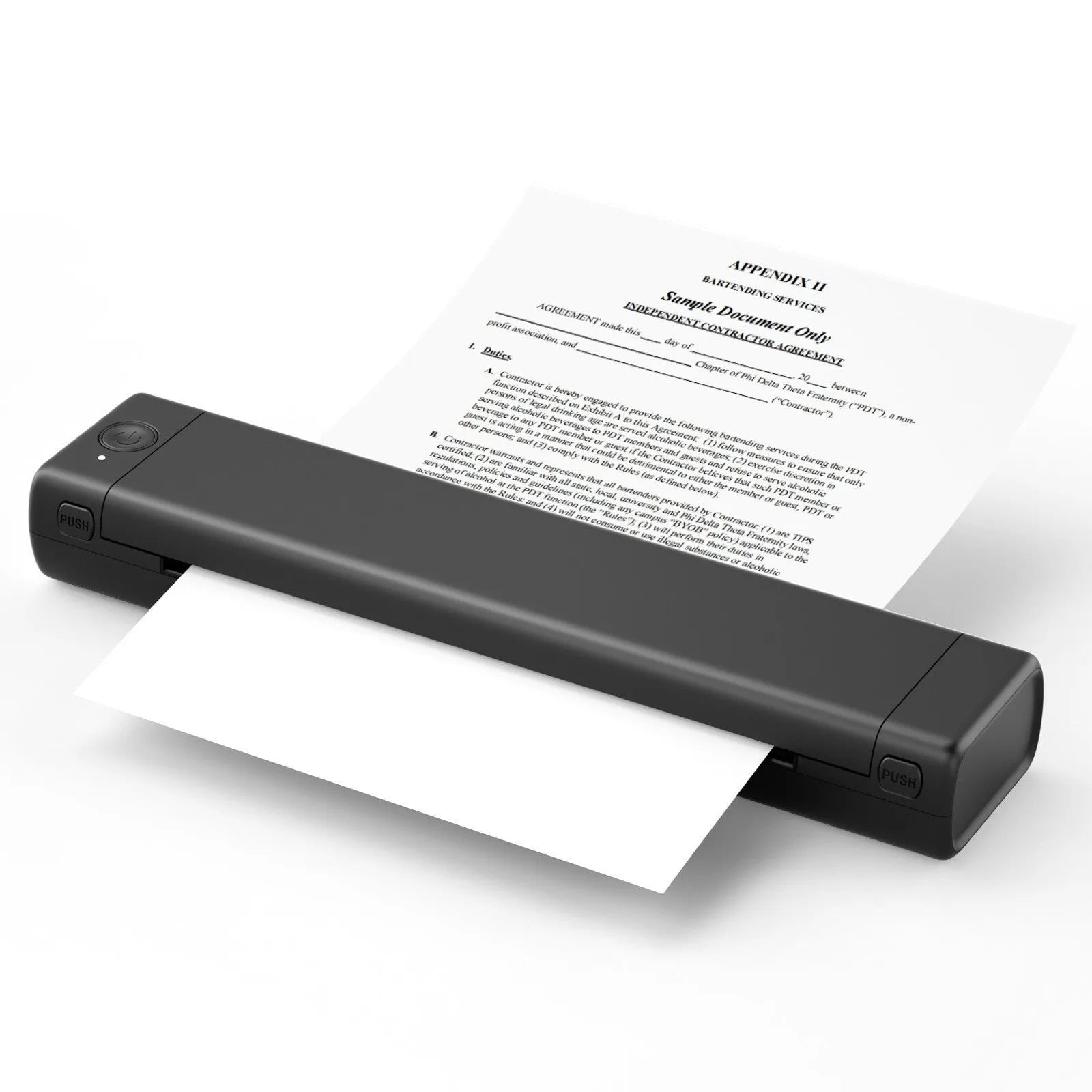 Phomemo M08F A4 portable thermal printer in white with Bluetooth and USB connectivity