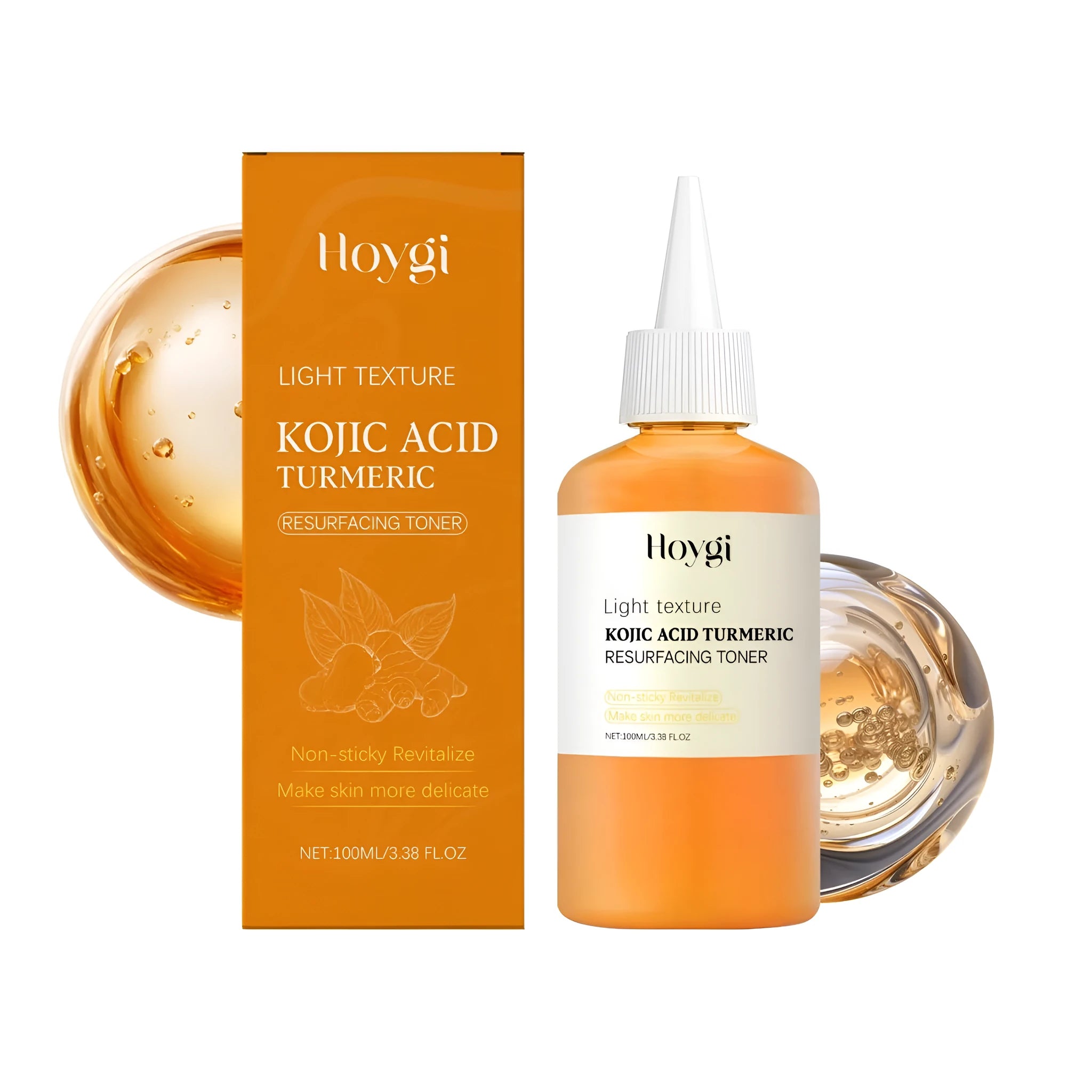 Turmeric skin-refreshing and moisturizing water toner in 100ml bottle with brightening ingredients
