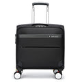 Black 18-inch Oxford cloth carry-on luggage with universal wheels and retractable handle