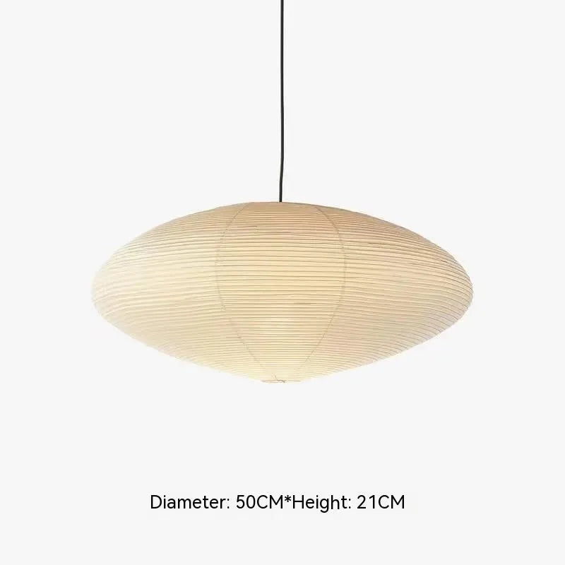 Ji Ji Feng Wind Xuan paper pendant lamp in modern simplicity style, flat diameter 50cm, for ceiling installation