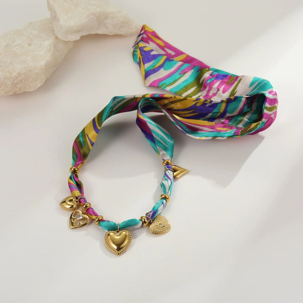 Geometric 18K electroplated stainless steel necklace or bracelet with adjustable 41-50cm chain