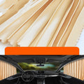 Retractable car sunshade curtain with roller shutter system in black colour