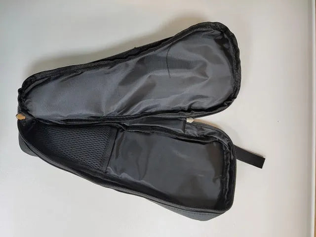 Black cloth portable storage bag for mobile phone stabiliser accessories and camera gimbal attachments