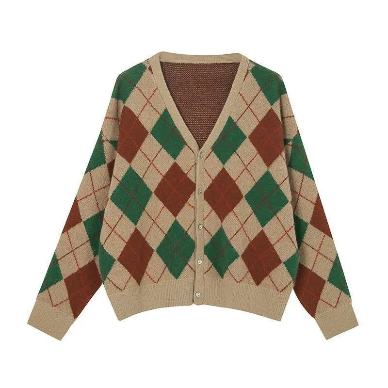 Casual acrylic knit cardigan coat in macaron colours with regular sleeves
